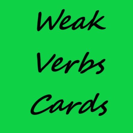 Weak Verbs Cards